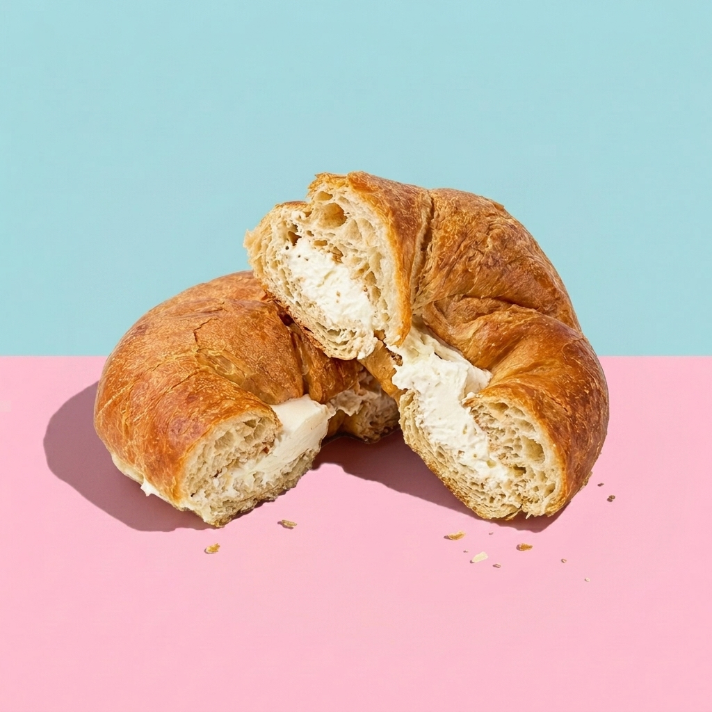 Toasted bagel with cream cheese