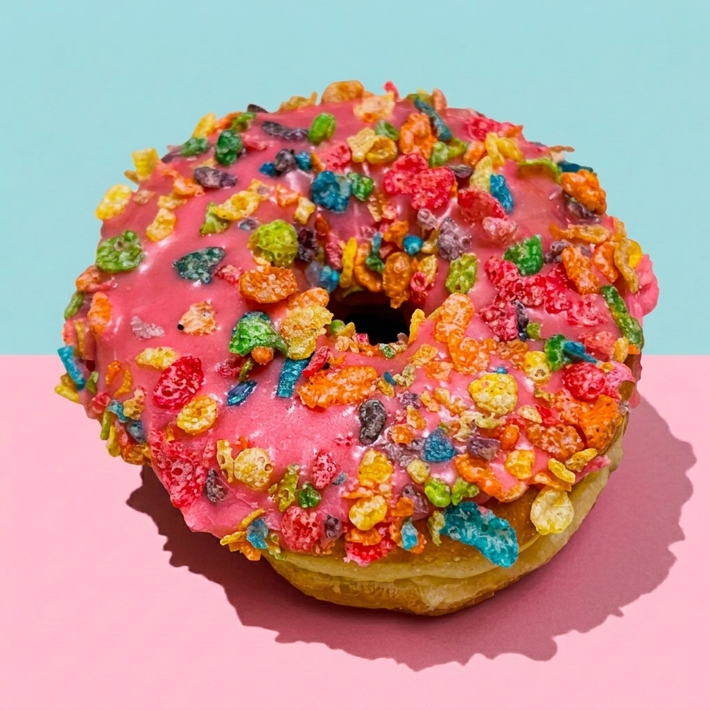 Fruity Pebbles donut