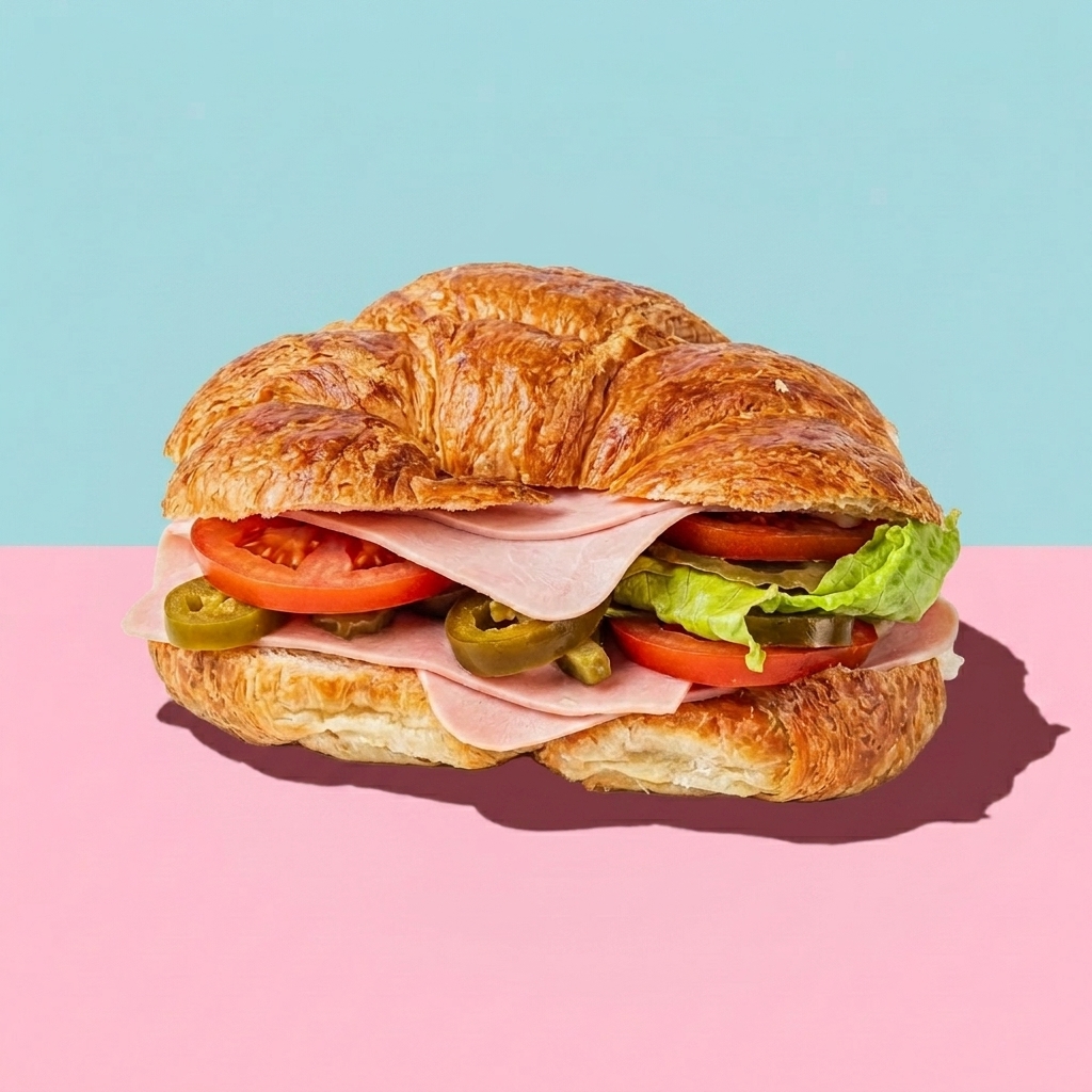 Ham and cheese croissant