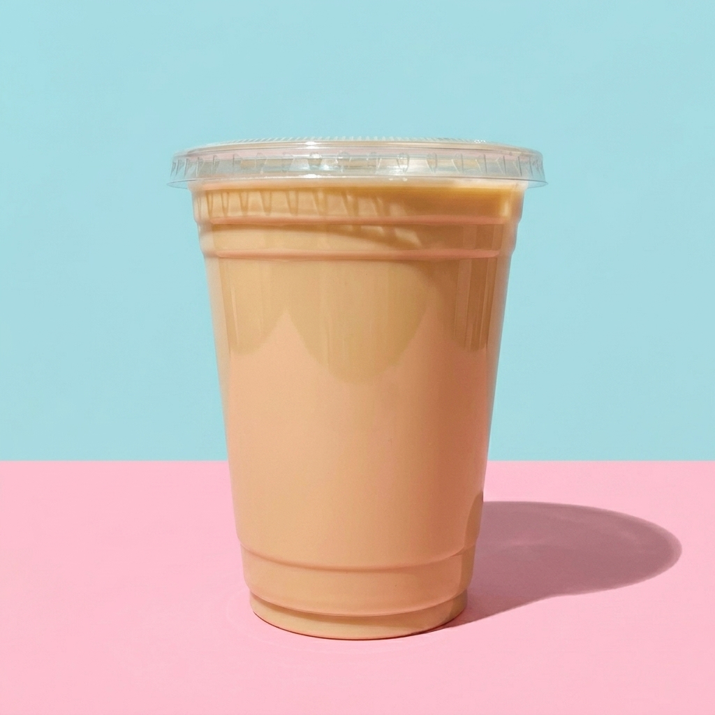 Iced coffee in clear cup