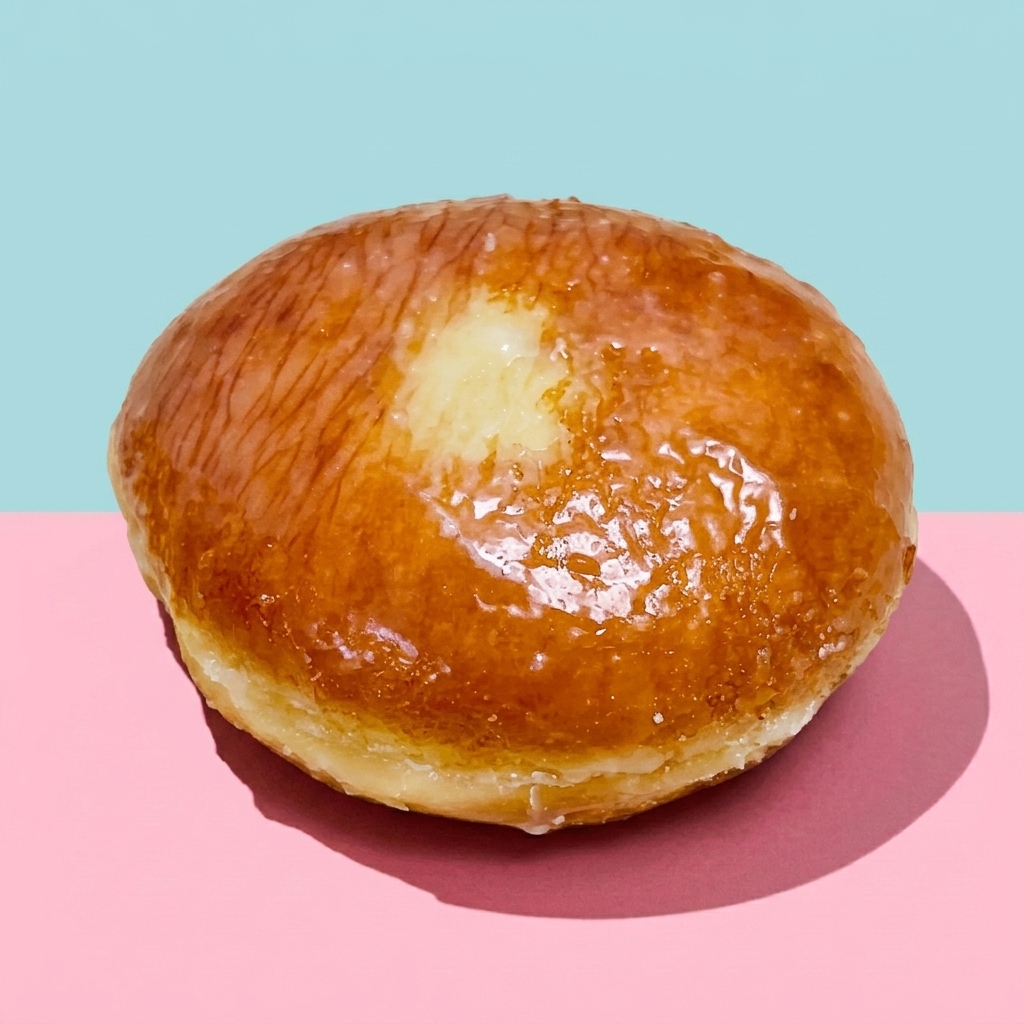 Raspberry filled donut