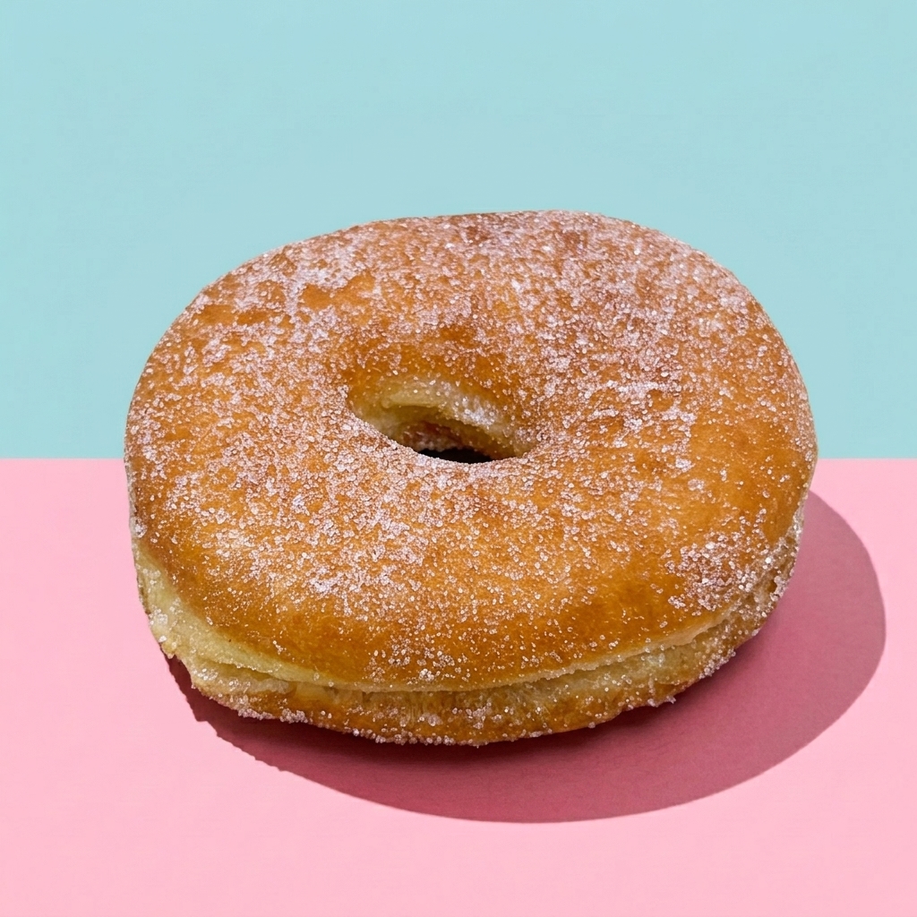 Sugar-coated raised donut